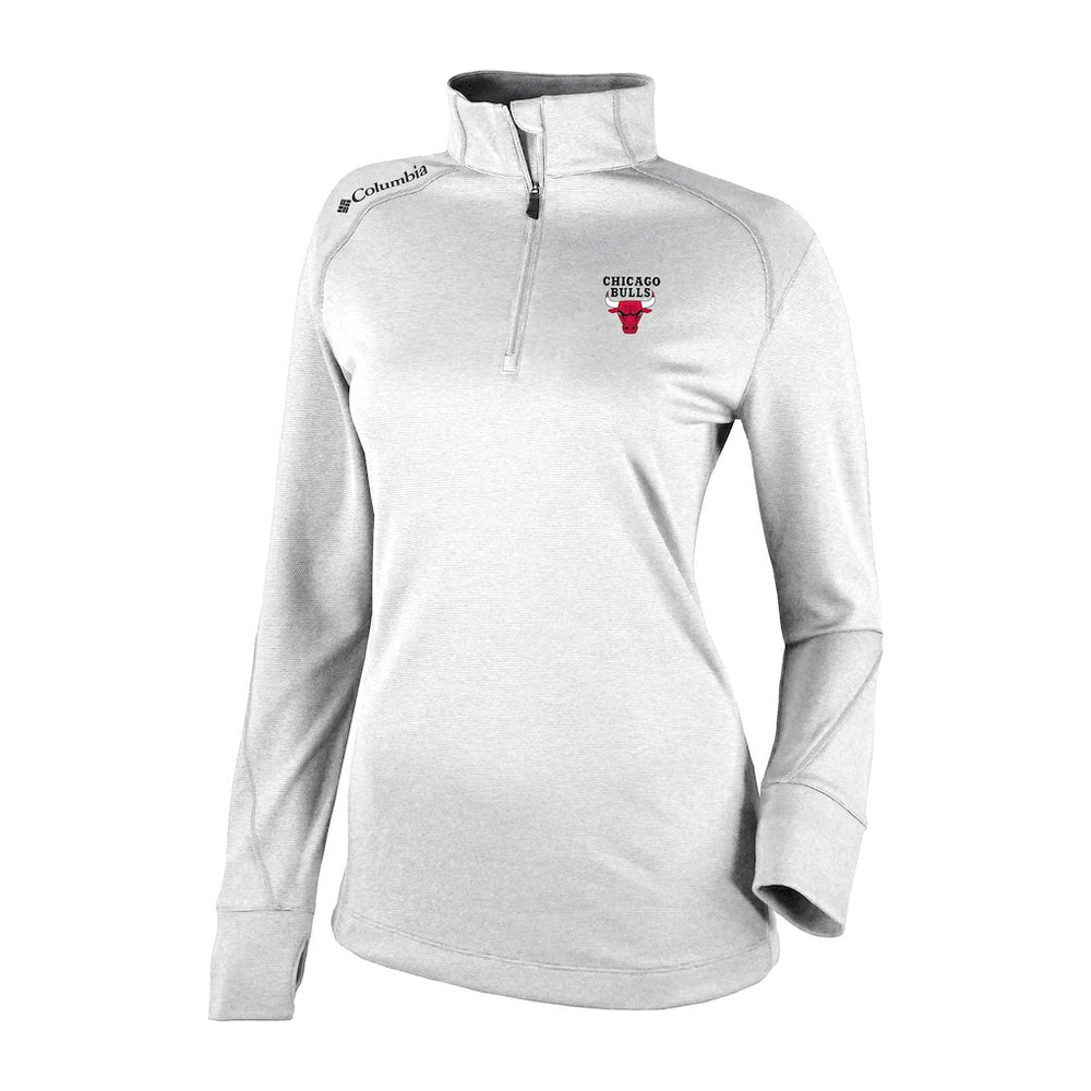 White Chicago Bulls Women's Omni-Wick Shotgun 2.0 Quarter-Zip Pullover Top | NBA