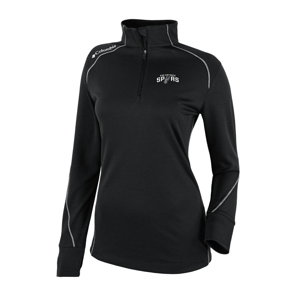 Black San Antonio Spurs Women's Omni-Wick Shotgun 2.0 Quarter-Zip Pullover Top | NBA