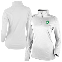 White Boston Celtics Women's Omni-Wick Shotgun 2.0 Quarter-Zip Pullover Top | NBA