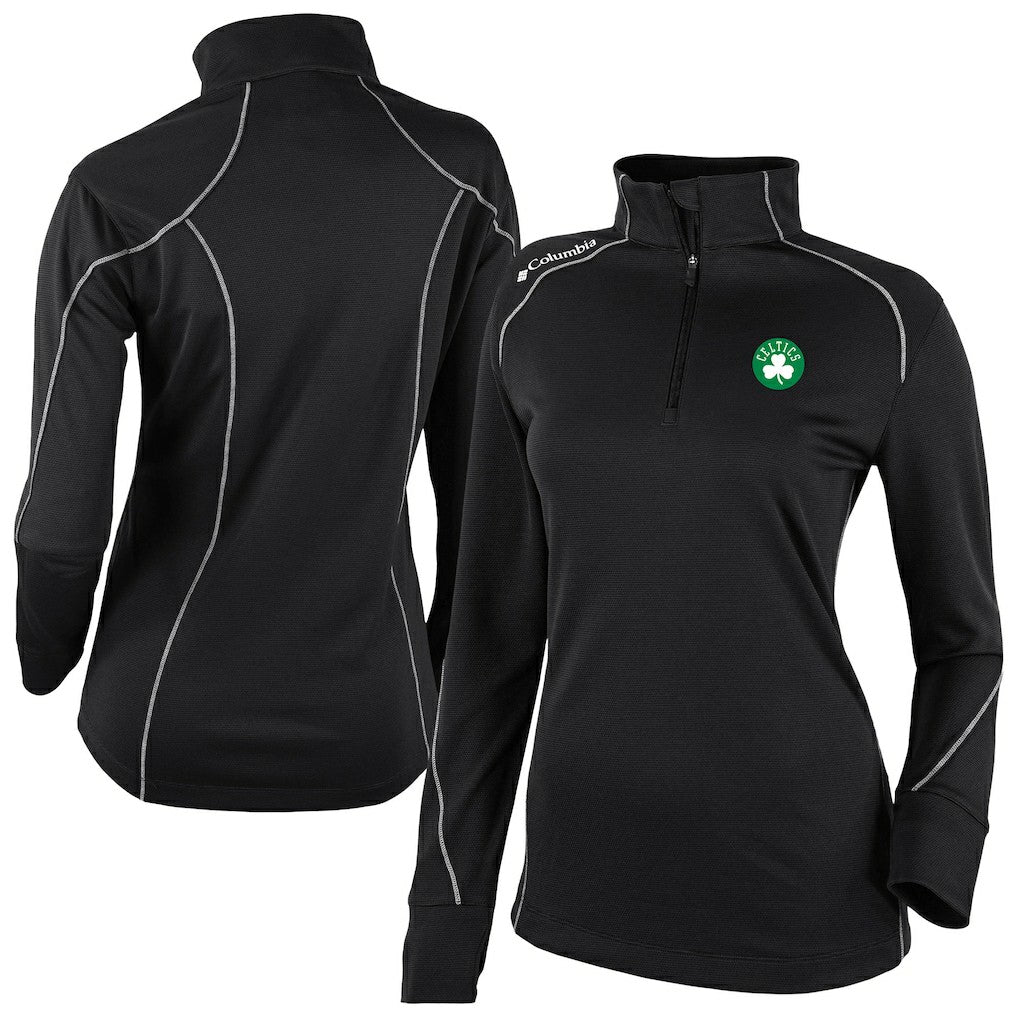 Black Boston Celtics Women's Omni-Wick Shotgun 2.0 Quarter-Zip Pullover Top | NBA