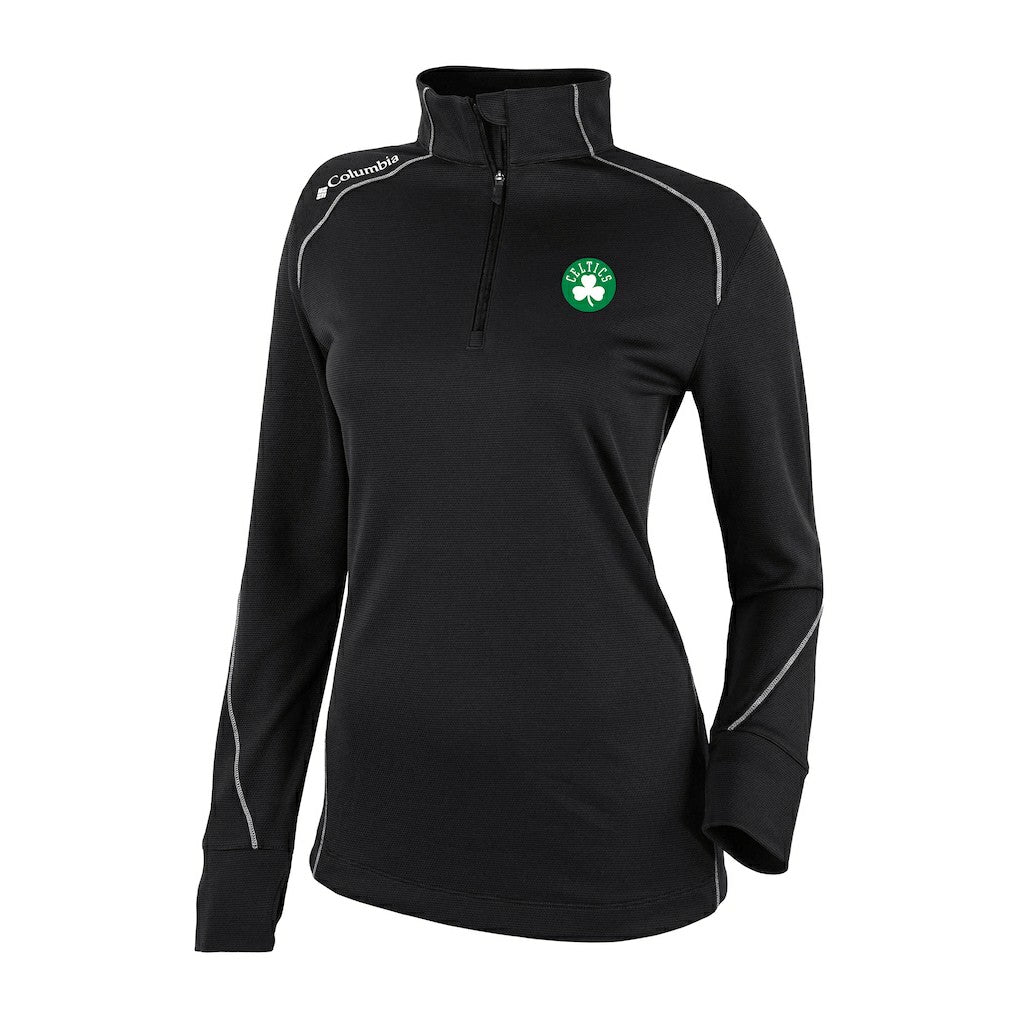 Black Boston Celtics Women's Omni-Wick Shotgun 2.0 Quarter-Zip Pullover Top | NBA