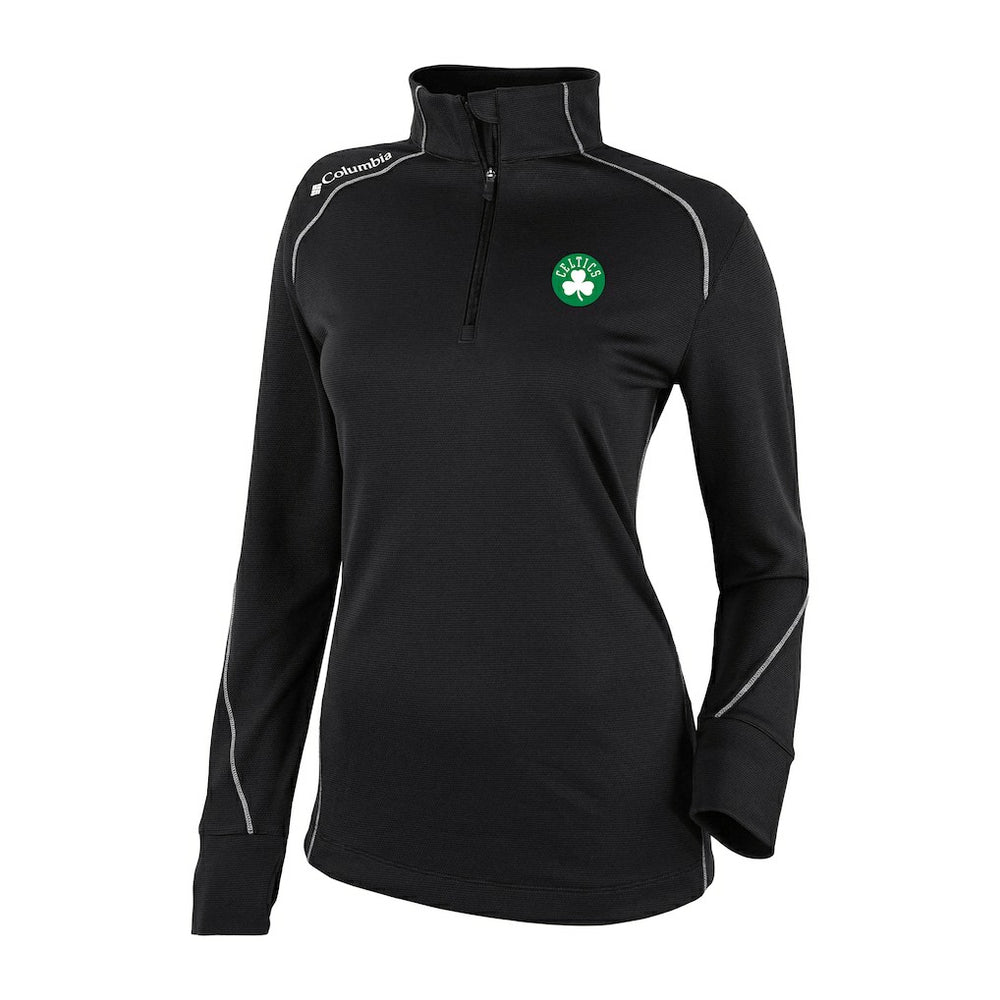 Black Boston Celtics Women's Omni-Wick Shotgun 2.0 Quarter-Zip Pullover Top | NBA