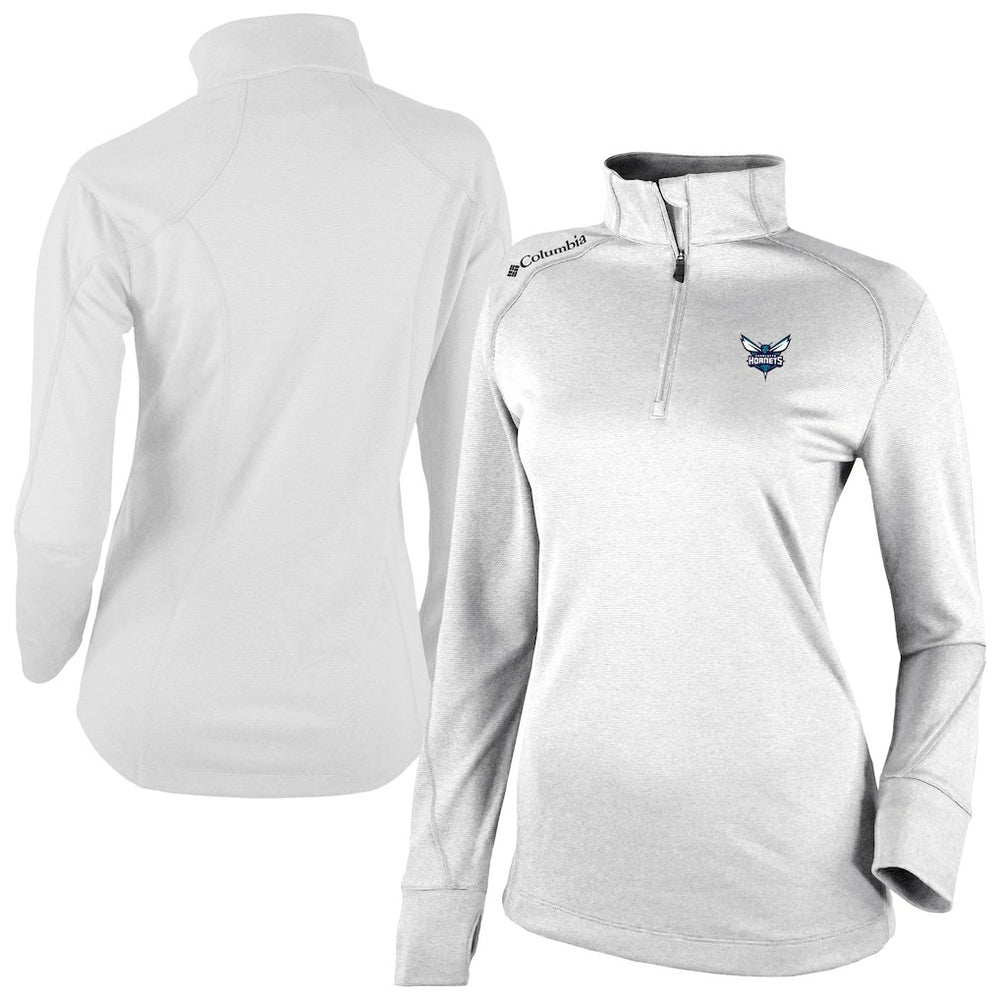 White Charlotte Hornets Women's Omni-Wick Shotgun 2.0 Quarter-Zip Pullover Top | NBA
