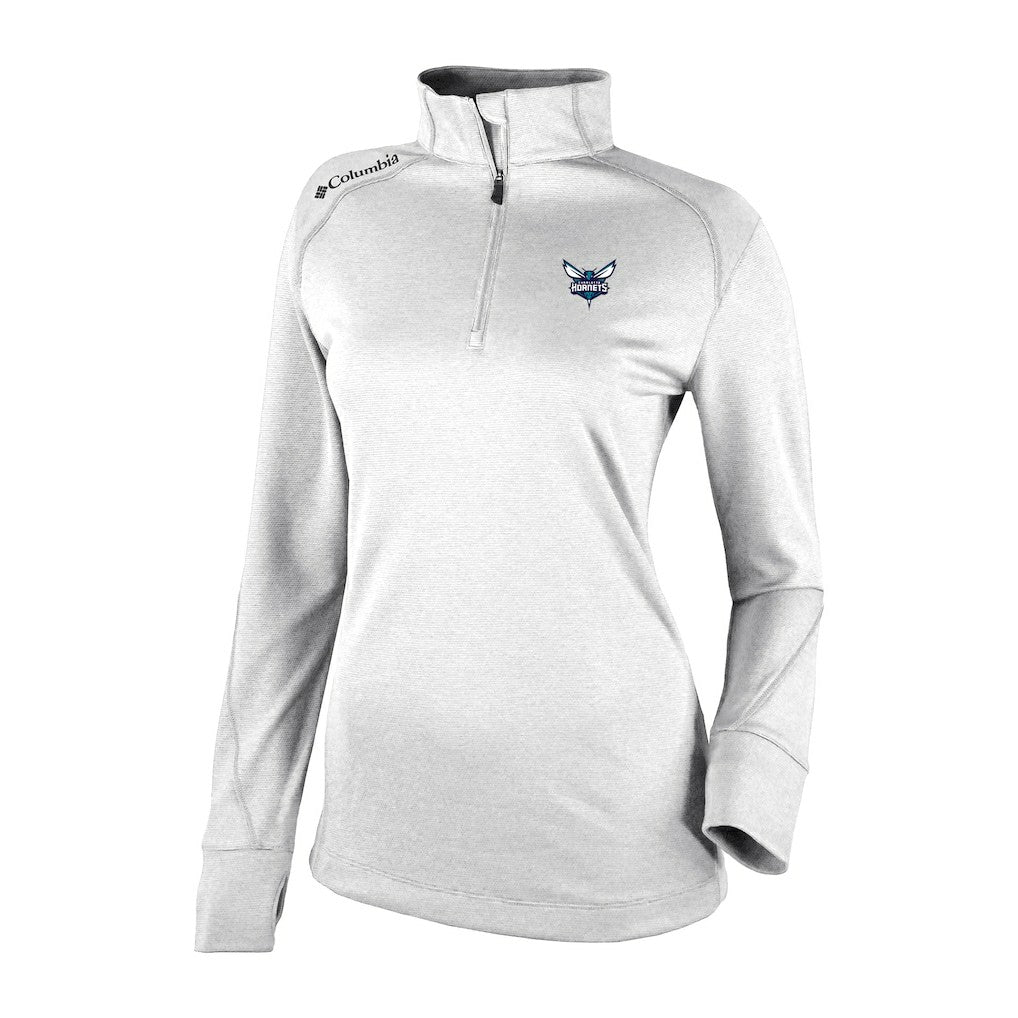 White Charlotte Hornets Women's Omni-Wick Shotgun 2.0 Quarter-Zip Pullover Top | NBA