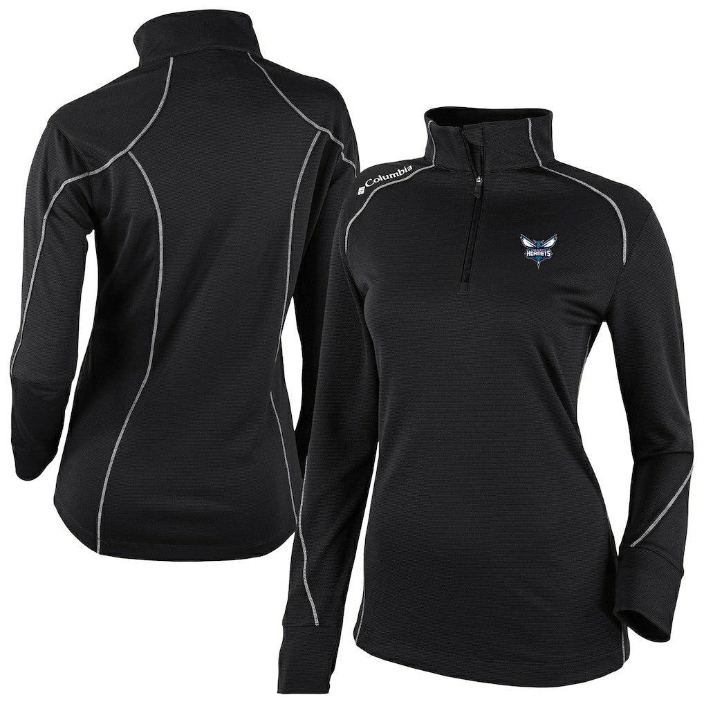 Black Charlotte Hornets Women's Omni-Wick Shotgun 2.0 Quarter-Zip Pullover Top | NBA