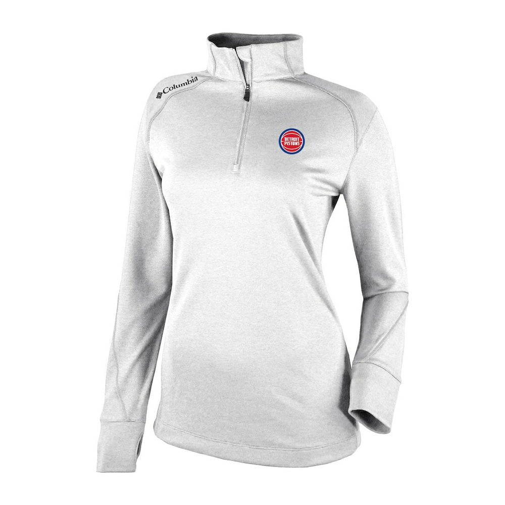 White Detroit Pistons Women's Omni-Wick Shotgun 2.0 Quarter-Zip Pullover Top sale | NBA