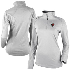 Heather Gray Toronto Raptors Women's Omni-Wick Shotgun 2.0 Quarter-Zip Pullover Top | NBA