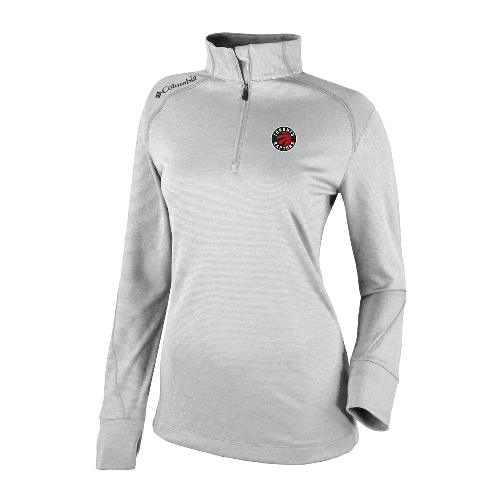 Heather Gray Toronto Raptors Women's Omni-Wick Shotgun 2.0 Quarter-Zip Pullover Top | NBA