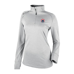 Heather Gray Washington Wizards Women's Omni-Wick Shotgun 2.0 Quarter-Zip Pullover Top | NBA
