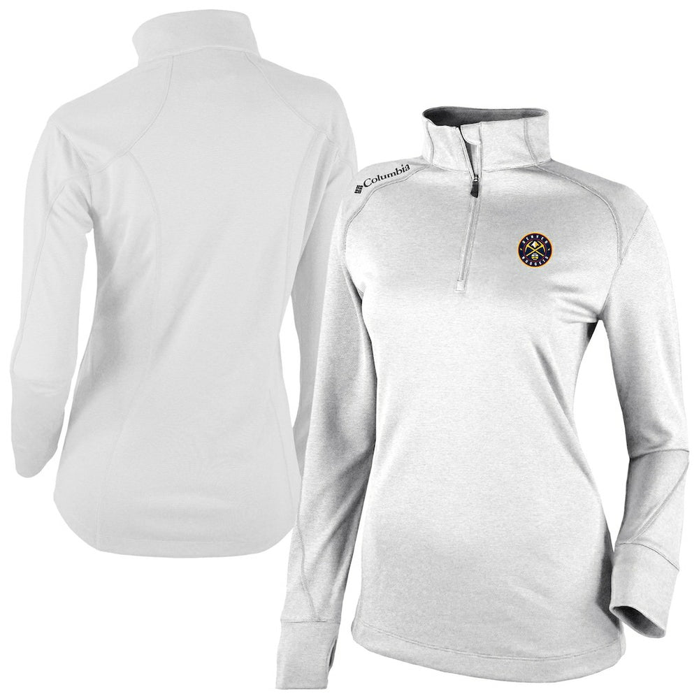 White Denver Nuggets Women's Omni-Wick Shotgun 2.0 Quarter-Zip Pullover Top sale | NBA