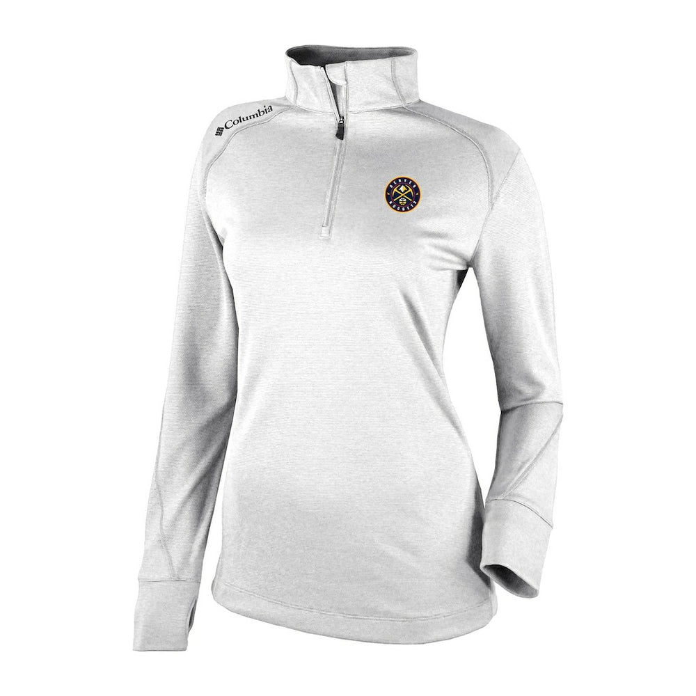White Denver Nuggets Women's Omni-Wick Shotgun 2.0 Quarter-Zip Pullover Top sale | NBA