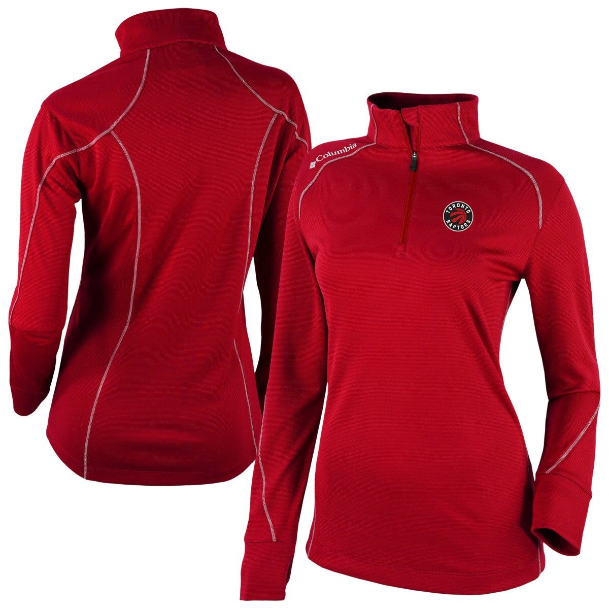 Red Toronto Raptors Women's Omni-Wick Shotgun 2.0 Quarter-Zip Pullover Top | NBA