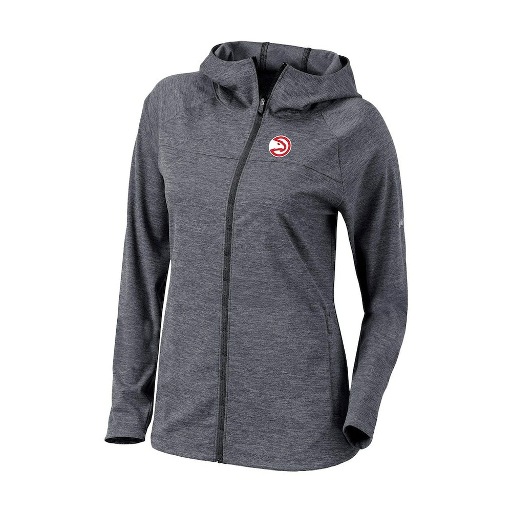 Black Atlanta Hawks Women's Omni-Wick Half Shot Full-Zip Hooded Jacket | NBA