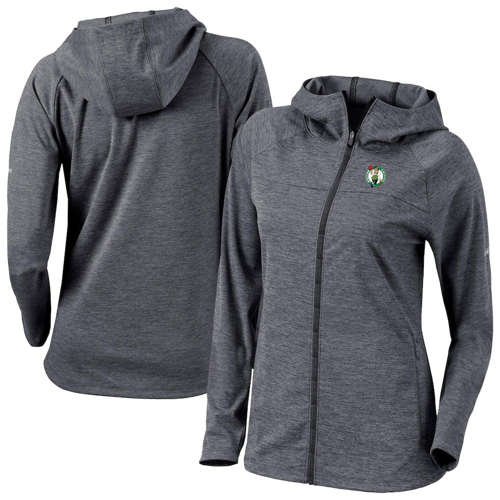 Black Boston Celtics Women's Omni-Wick Half Shot Full-Zip Hooded Jacket | NBA