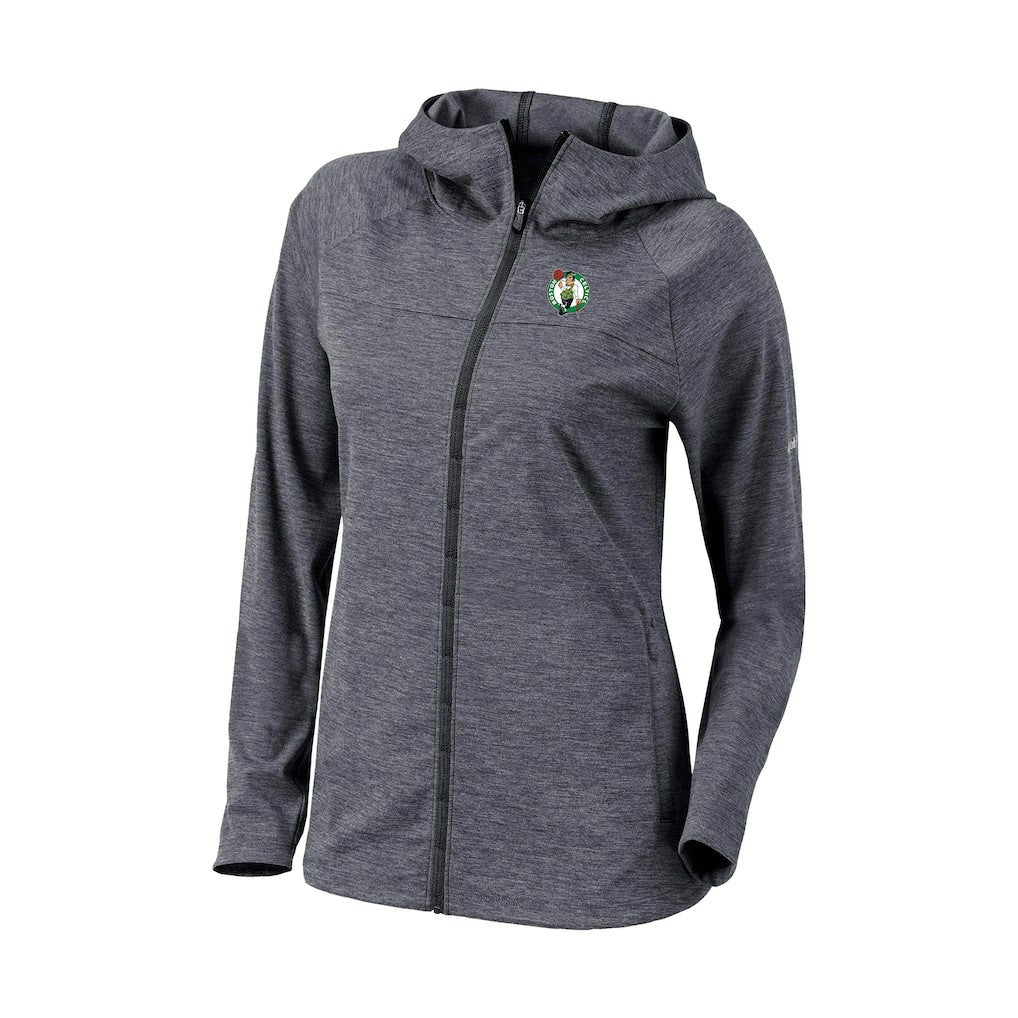 Black Boston Celtics Women's Omni-Wick Half Shot Full-Zip Hooded Jacket | NBA