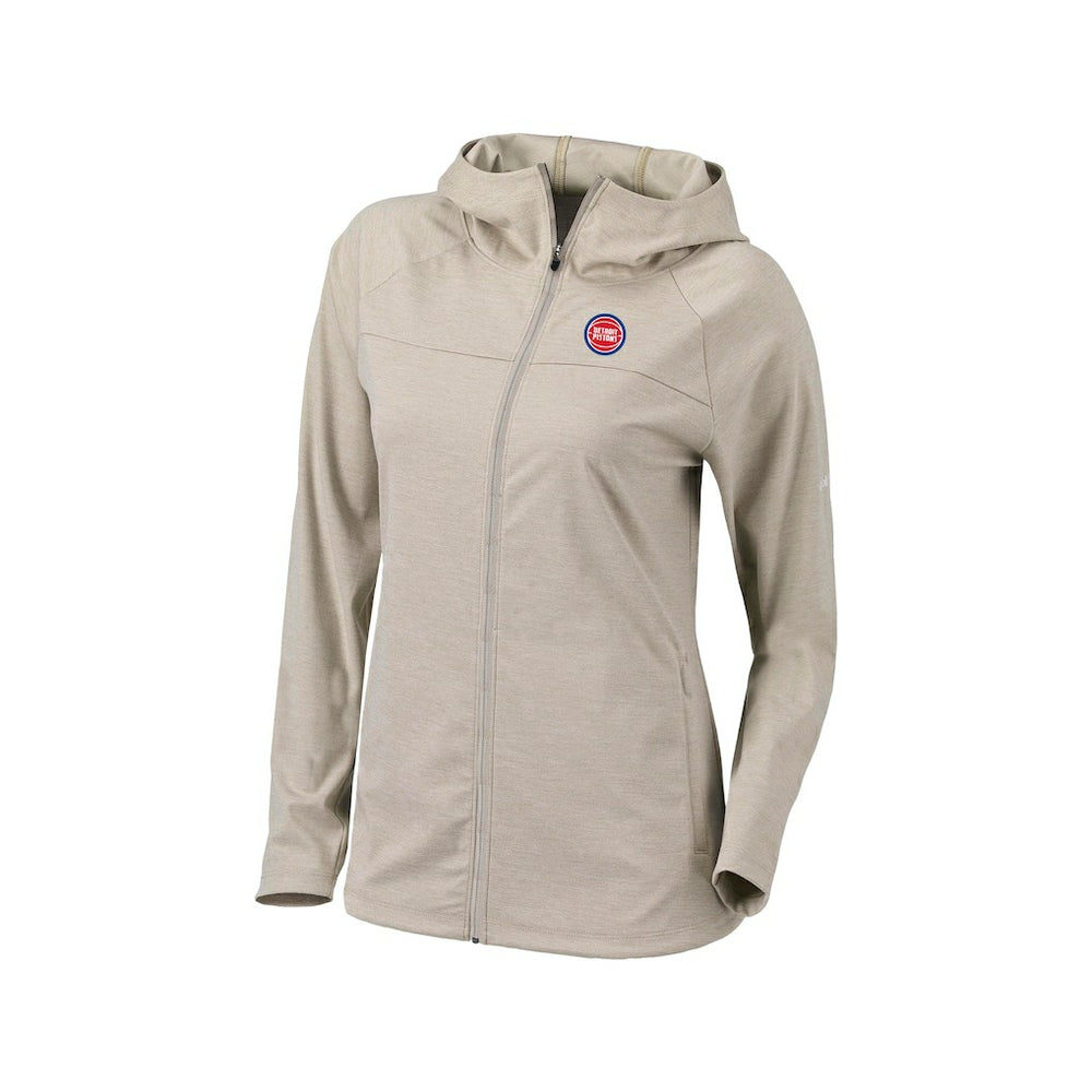 Tan Detroit Pistons Women's Omni-Wick Half Shot Full-Zip Hooded Jacket sale | NBA