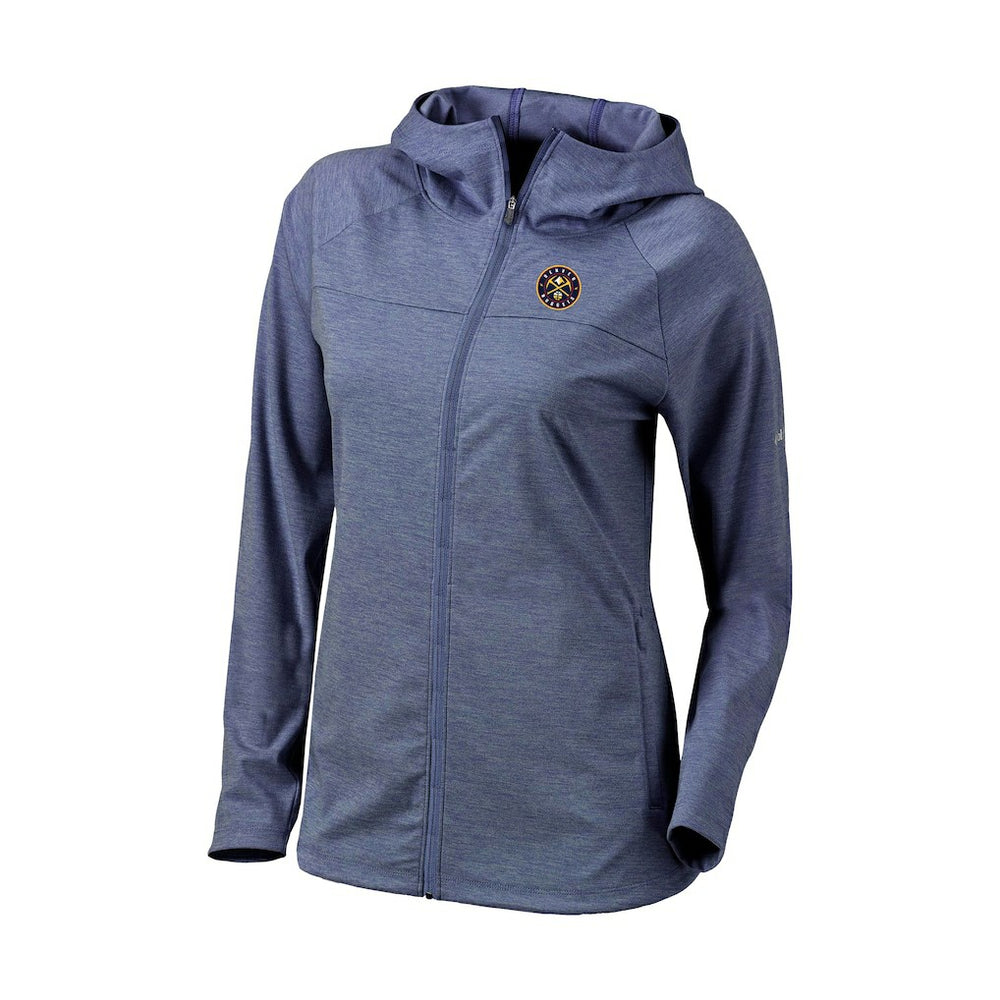 Navy Denver Nuggets Women's Omni-Wick Half Shot Full-Zip Hooded Jacket sale | NBA