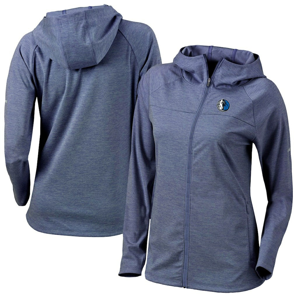 Navy Dallas Mavericks Women's Omni-Wick Half Shot Full-Zip Hooded Jacket sale | NBA