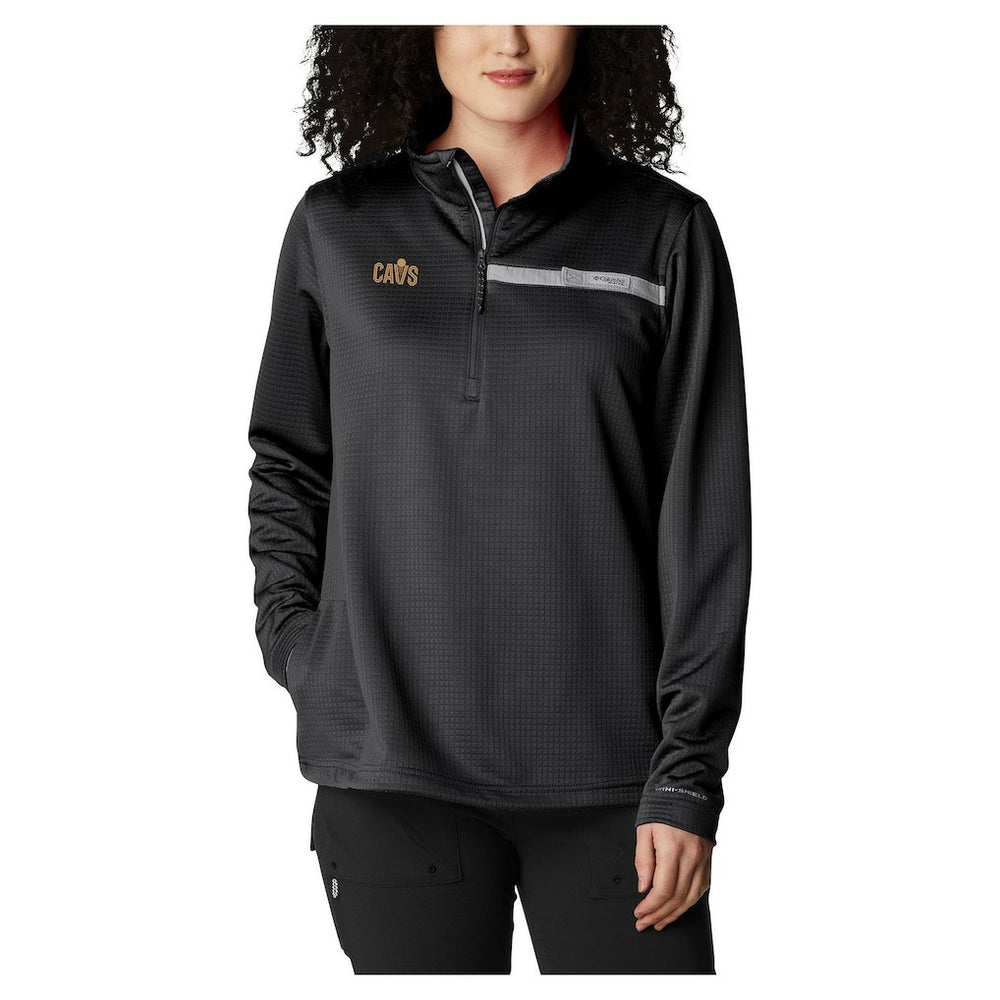 Black Cleveland Cavaliers Women's Skiff Guide Fleece Pullover Top sale | NBA