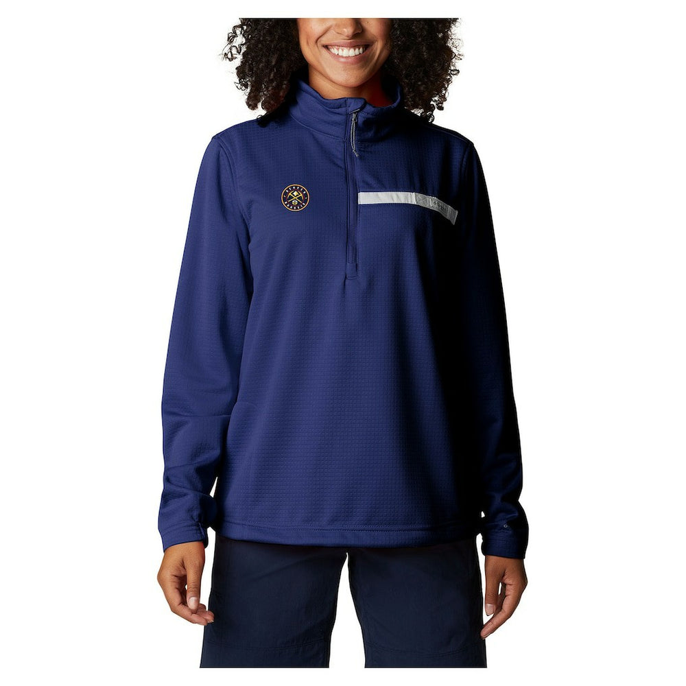 Navy Denver Nuggets Women's Skiff Guide Fleece Pullover Top sale | NBA