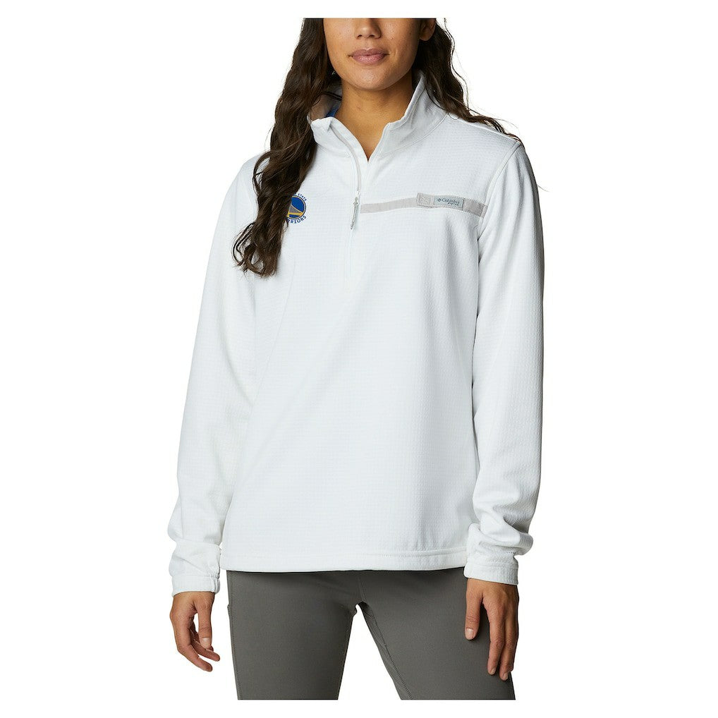 White Golden State Warriors Women's Skiff Guide Fleece Pullover Top sale | NBA