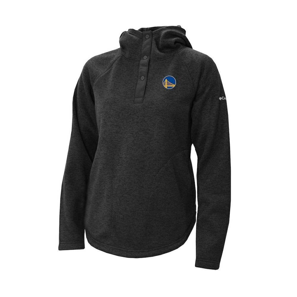 Black Golden State Warriors Women's Sweater Weather Quarter-Snap Hoodie sale | NBA