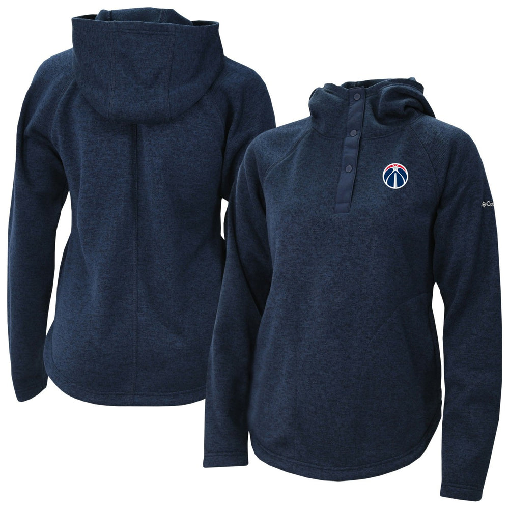 Navy Washington Wizards Women's Sweater Weather Quarter-Snap Hoodie | NBA