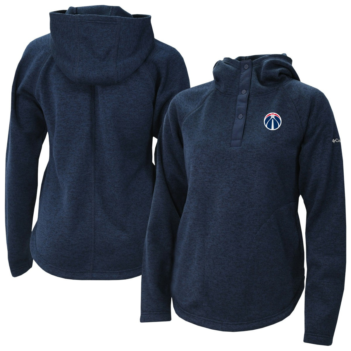 Navy Washington Wizards Women's Sweater Weather Quarter-Snap Hoodie | NBA