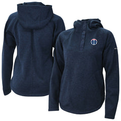 Navy Washington Wizards Women's Sweater Weather Quarter-Snap Hoodie | NBA