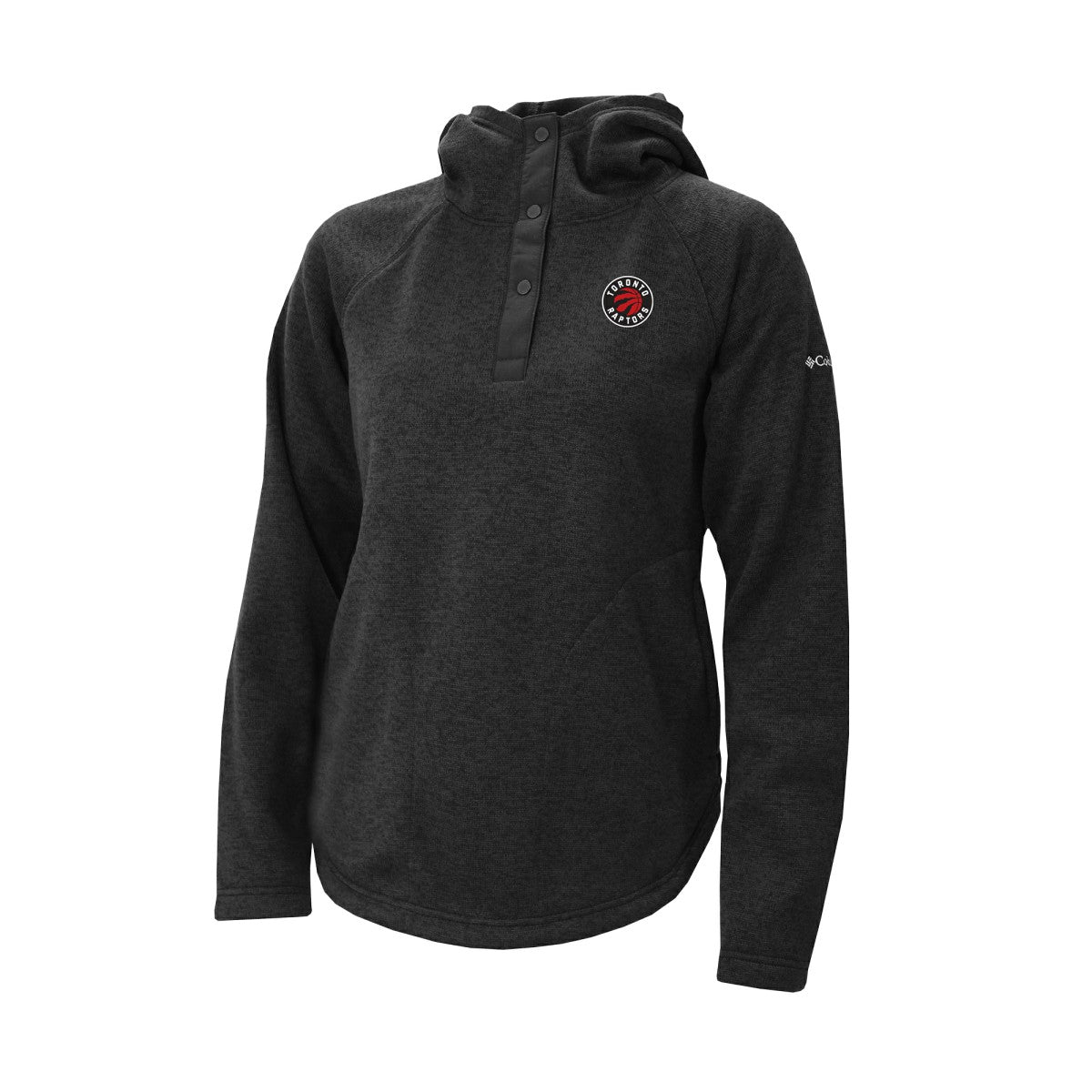 Black Toronto Raptors Women's Sweater Weather Quarter-Snap Hoodie | NBA