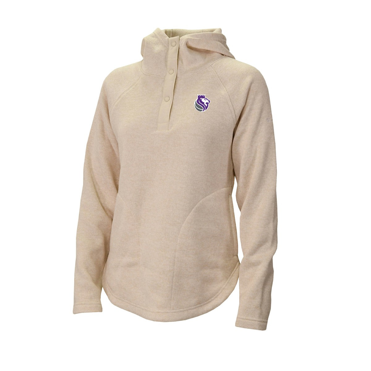 White Sacramento Kings Women's Sweater Weather Quarter-Snap Hoodie | NBA