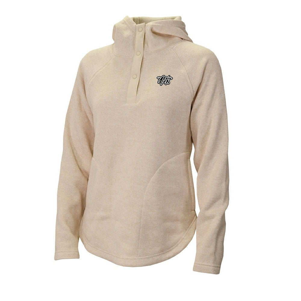 White Brooklyn Nets Women's Sweater Weather Quarter-Snap Hoodie | NBA