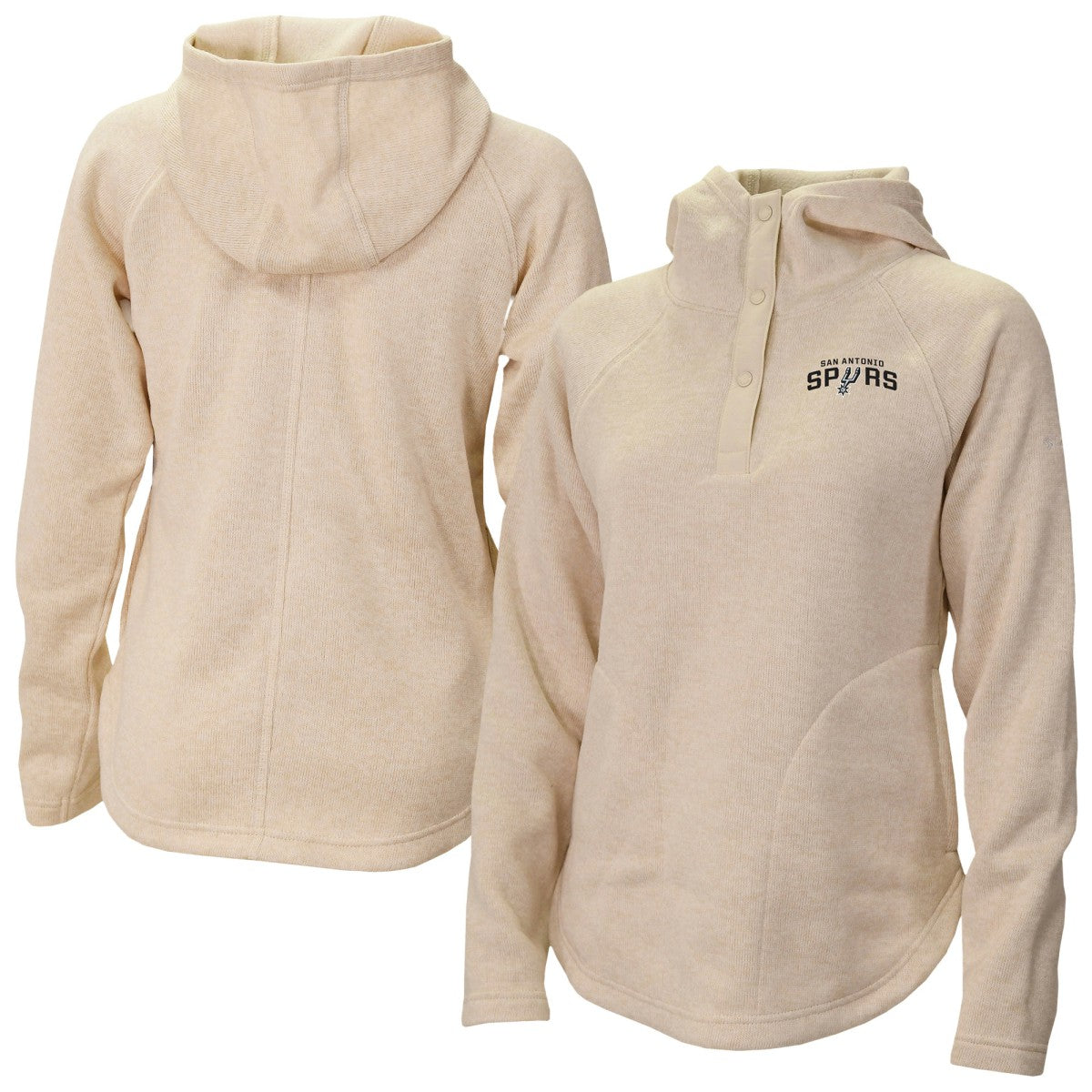 White San Antonio Spurs Women's Sweater Weather Quarter-Snap Hoodie | NBA