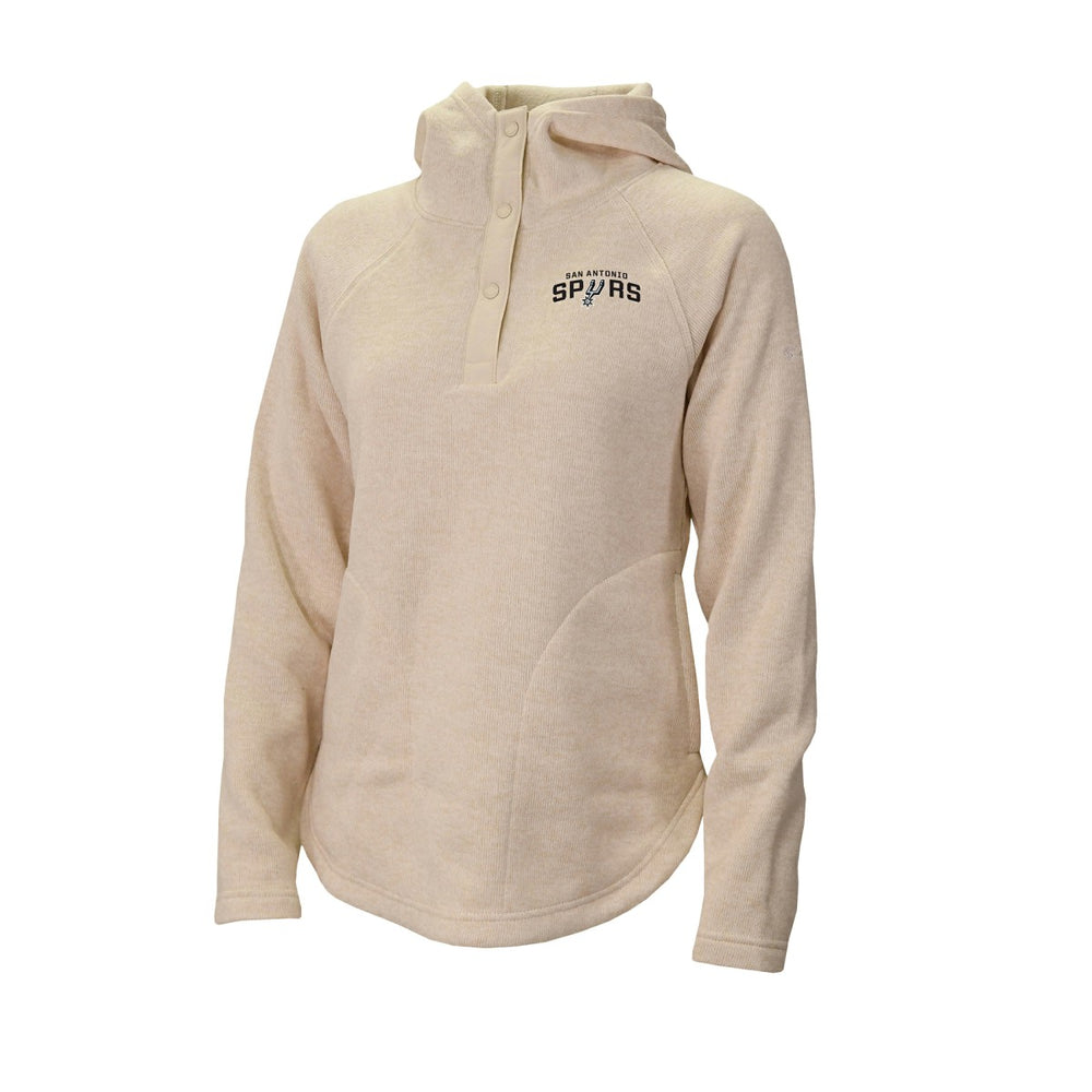 White San Antonio Spurs Women's Sweater Weather Quarter-Snap Hoodie | NBA