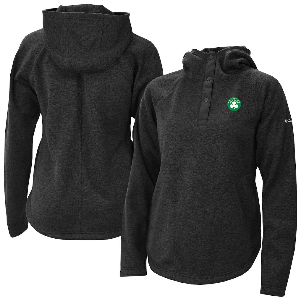 Black Boston Celtics Women's Sweater Weather Quarter-Snap Hoodie | NBA
