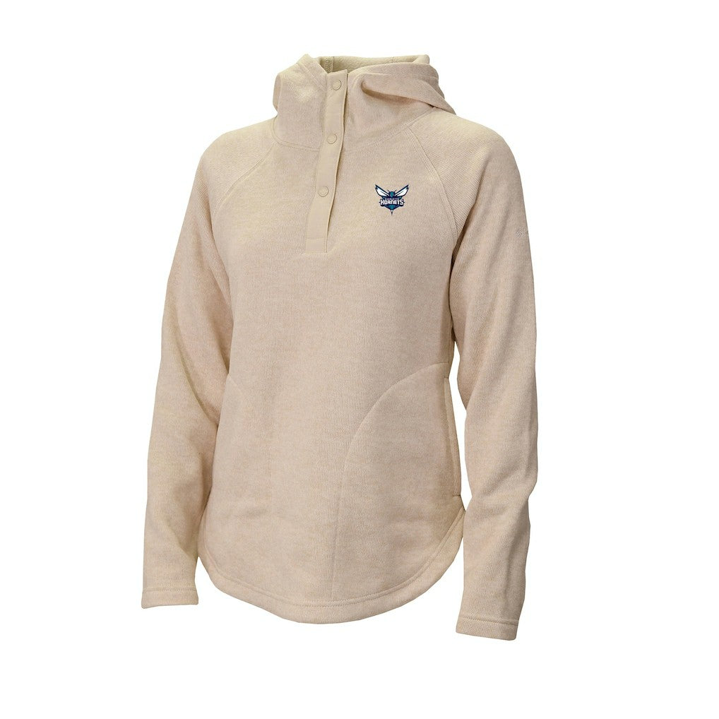 White Charlotte Hornets Women's Sweater Weather Quarter-Snap Hoodie | NBA