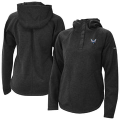 Black Charlotte Hornets Women's Sweater Weather Quarter-Snap Hoodie | NBA