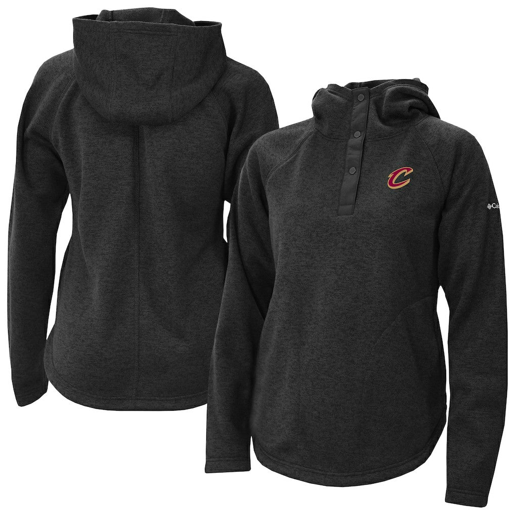 Black Cleveland Cavaliers Women's Sweater Weather Quarter-Snap Hoodie sale | NBA