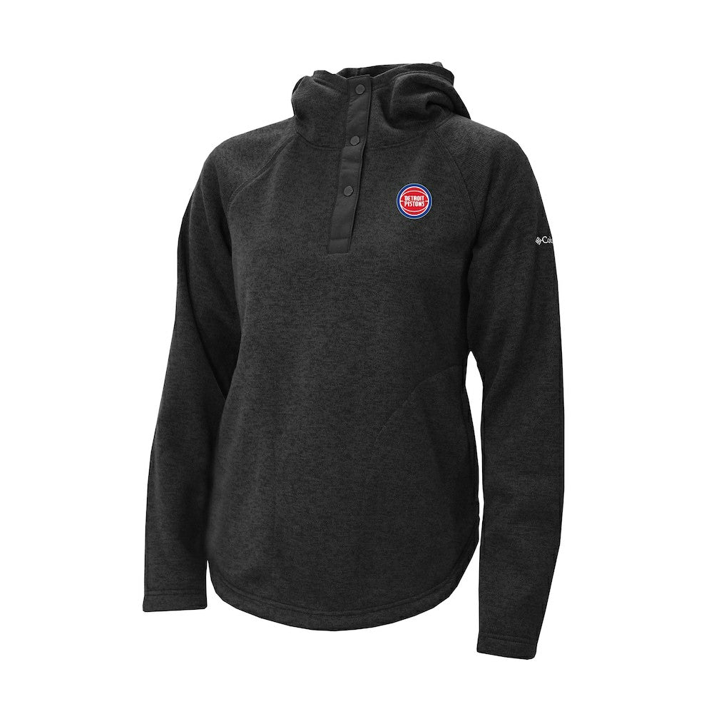 Black Detroit Pistons Women's Sweater Weather Quarter-Snap Hoodie sale | NBA