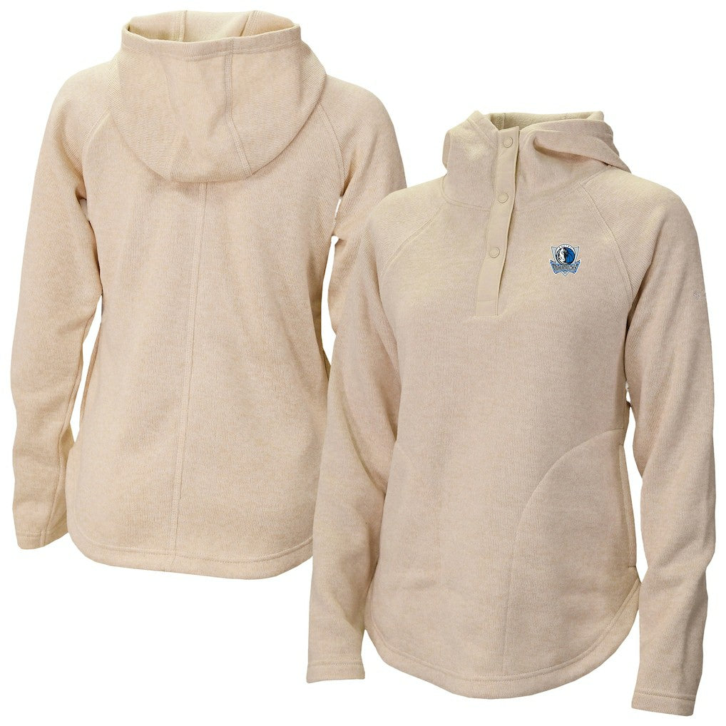 White Dallas Mavericks Women's Sweater Weather Quarter-Snap Hoodie sale | NBA
