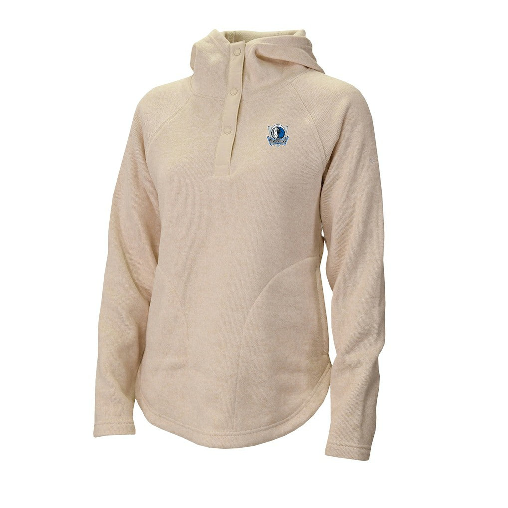 White Dallas Mavericks Women's Sweater Weather Quarter-Snap Hoodie sale | NBA