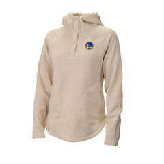 White Golden State Warriors Women's Sweater Weather Quarter-Snap Hoodie sale | NBA