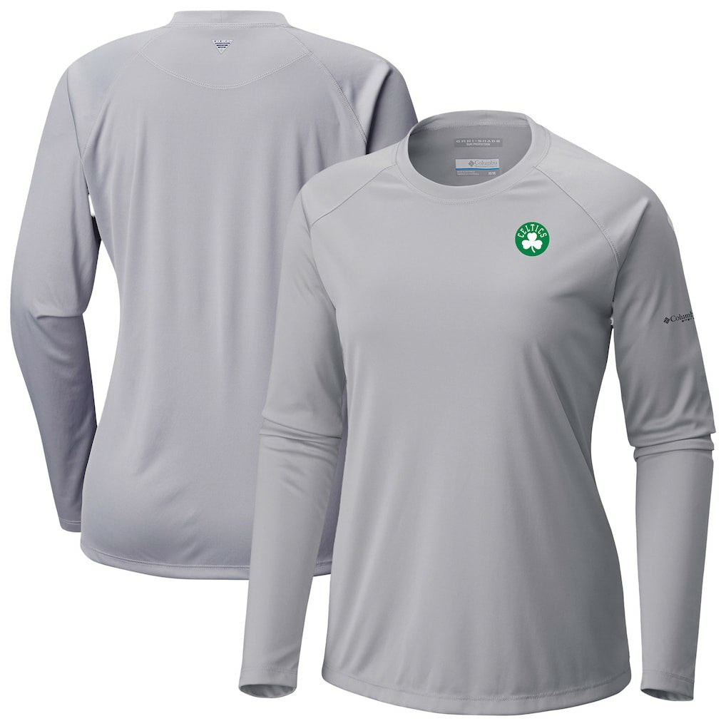 Gray Boston Celtics Women's Tidal Tee II Long Sleeve T-Shirt | NBA