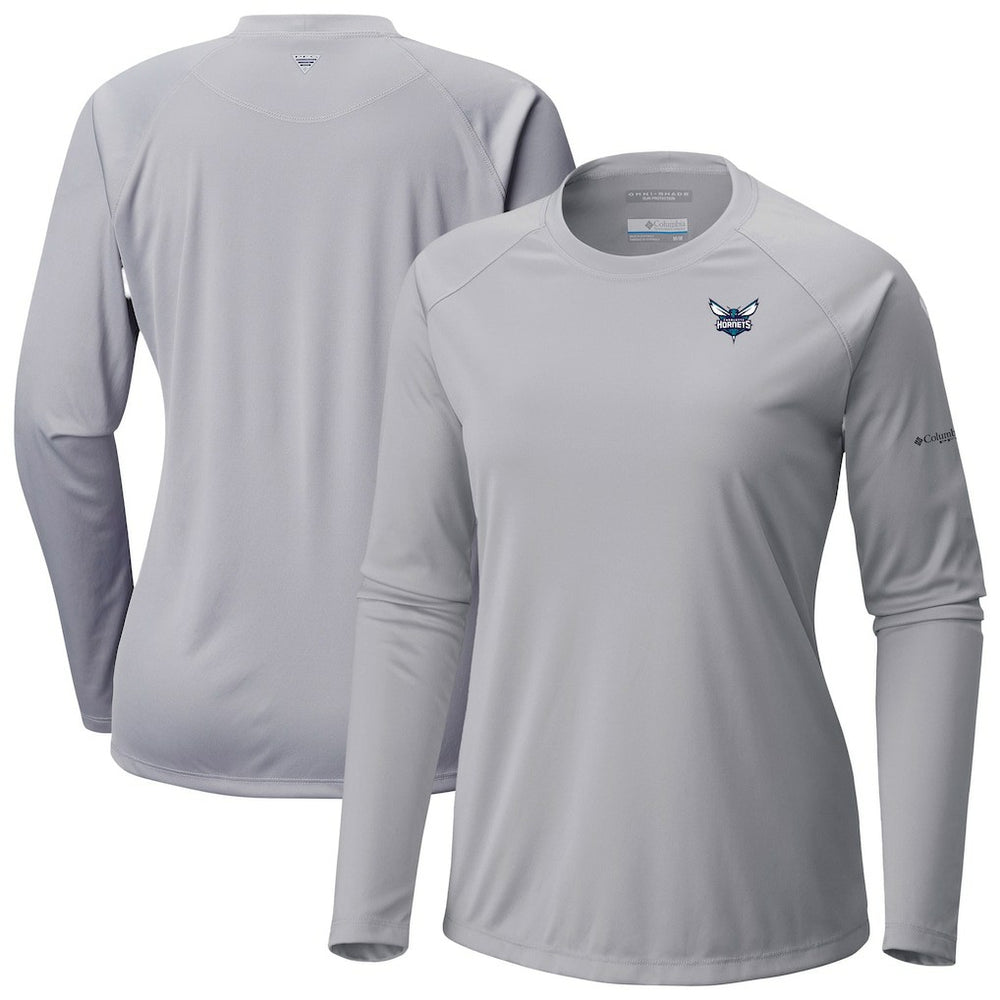 Gray Charlotte Hornets Women's Tidal Tee II Long Sleeve T-Shirt | NBA