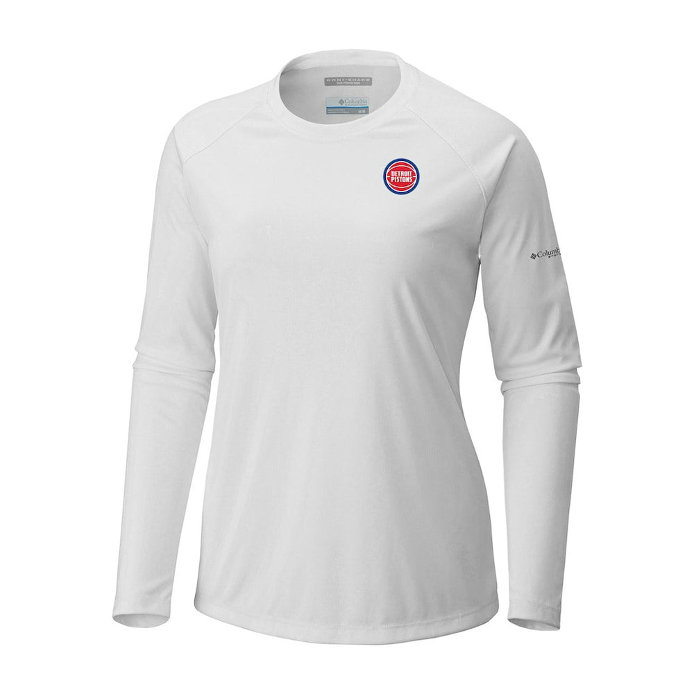 White Detroit Pistons Women's Tidal Tee II Long Sleeve T-Shirt sale | NBA