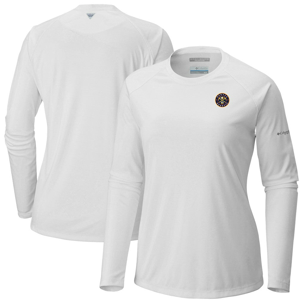 White Denver Nuggets Women's Tidal Tee II Long Sleeve T-Shirt sale | NBA