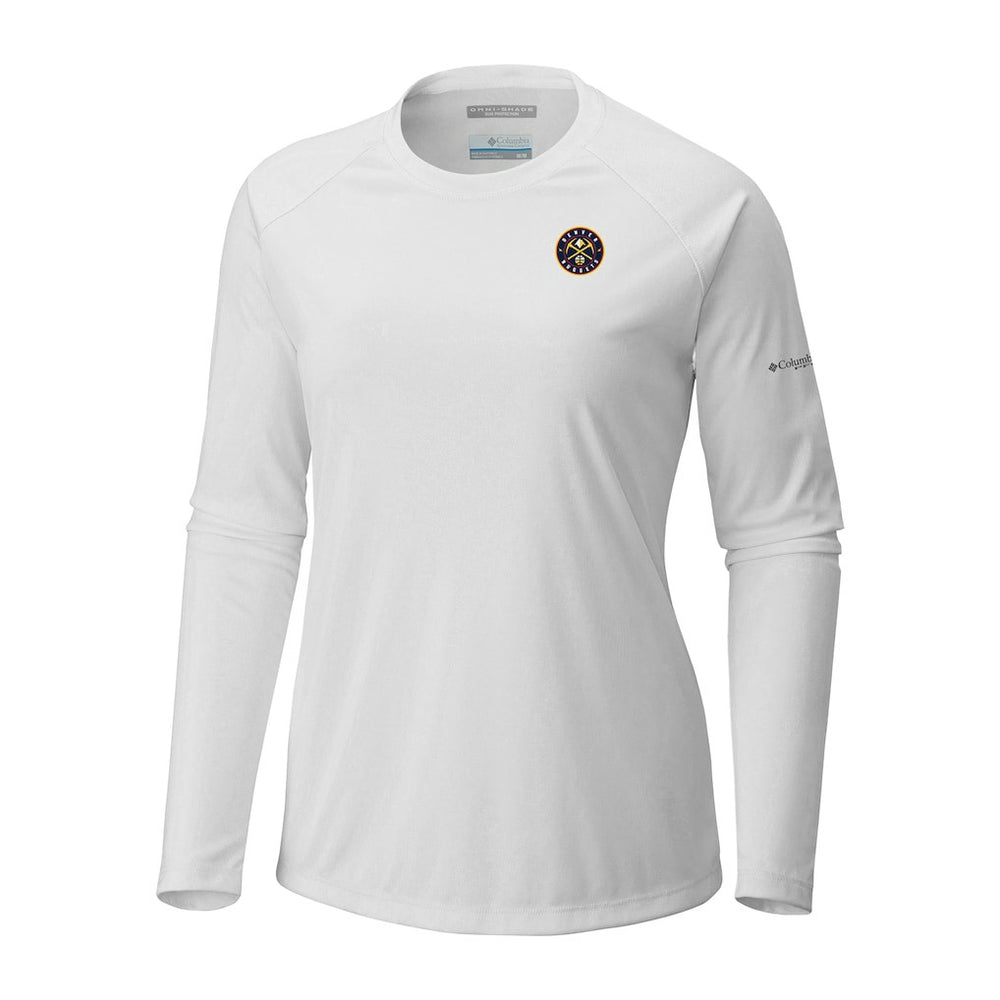 White Denver Nuggets Women's Tidal Tee II Long Sleeve T-Shirt sale | NBA