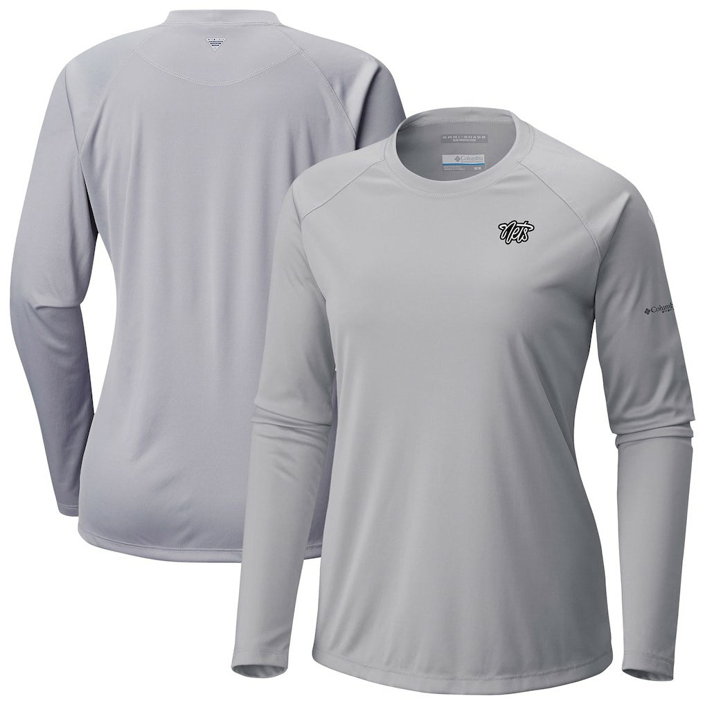 Gray Brooklyn Nets Women's Tidal Tee II Long Sleeve T-Shirt | NBA