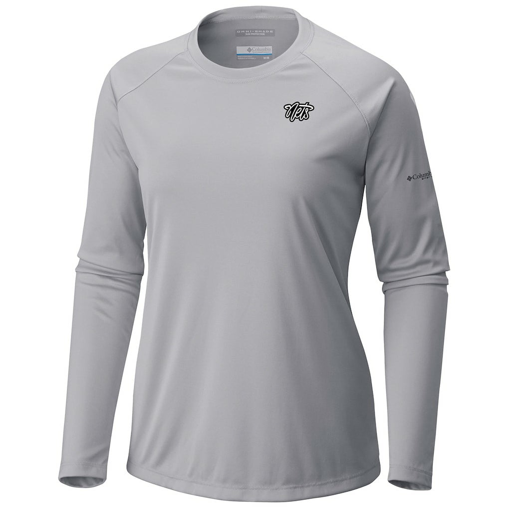 Gray Brooklyn Nets Women's Tidal Tee II Long Sleeve T-Shirt | NBA