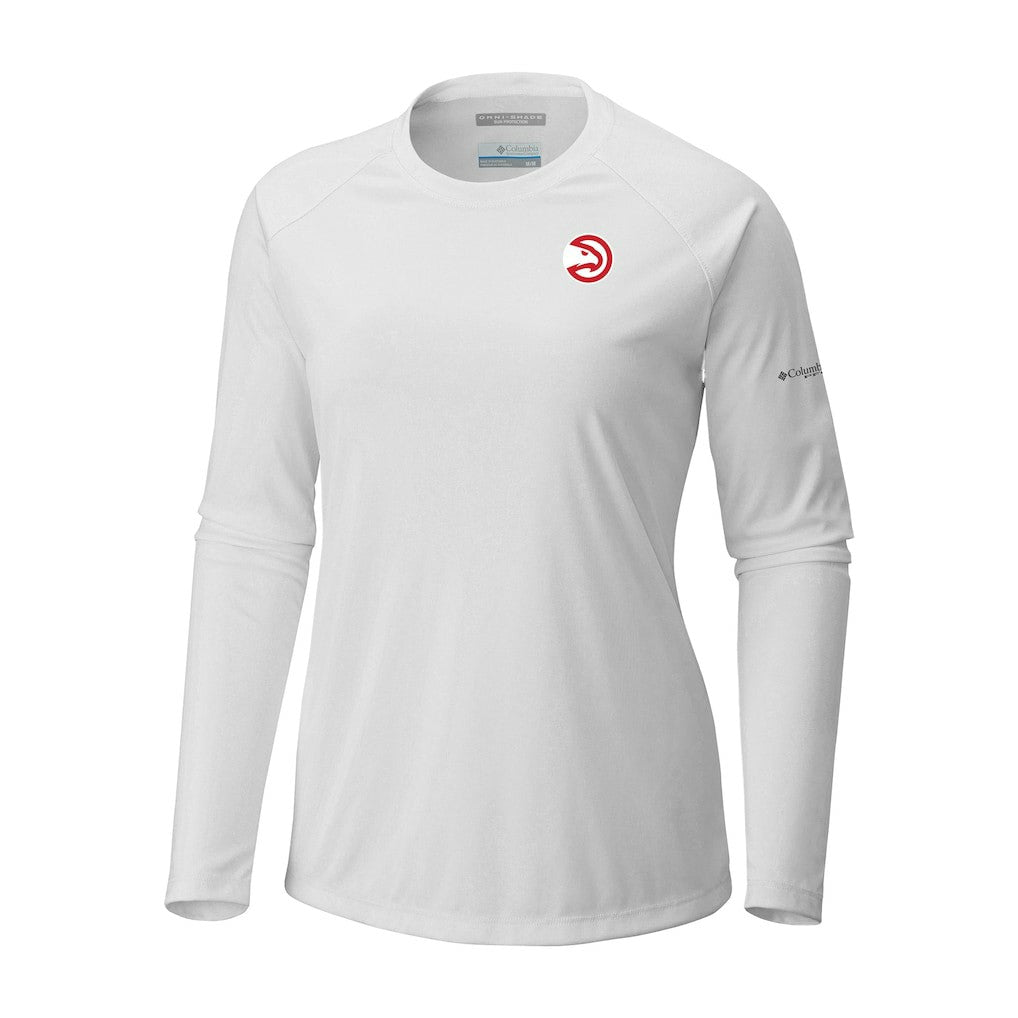 White Atlanta Hawks Women's Tidal Tee II Long Sleeve T-Shirt | NBA
